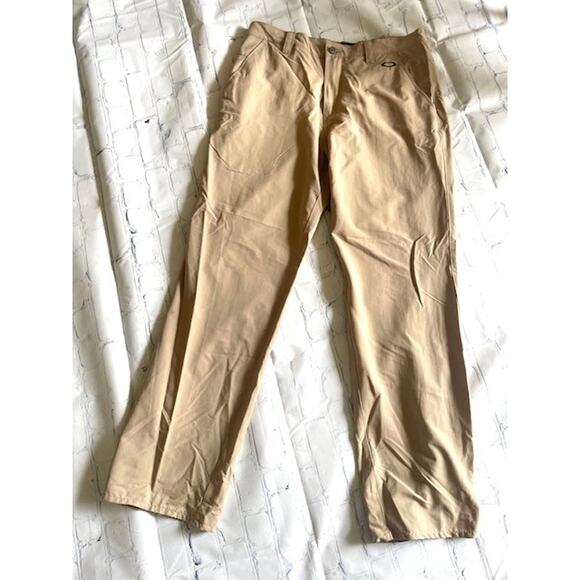 Oakley Men's Size 34x33 Pant‎ Khaki Quick Dry Golf - Picture 1 of 7